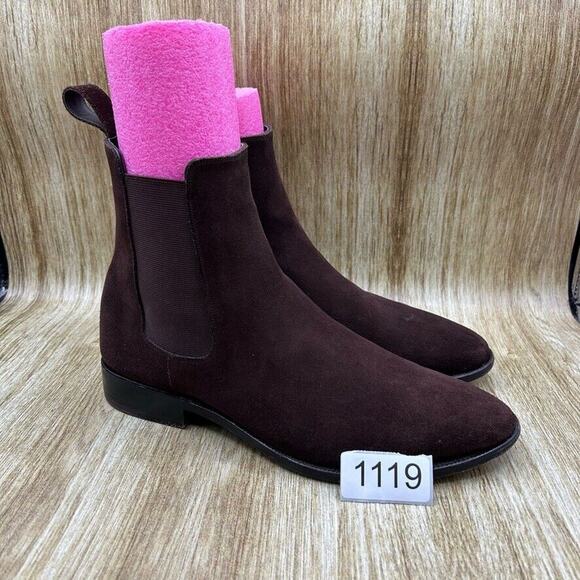 Fugashin Pour‎ Story Et Fall Chelsea Boots Men's Size 9 EU 42 Brown Suede Shoes - Picture 10 of 10